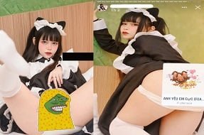 สาวสวยลูบไล้แชทที่น่าสนใจ