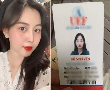 พูฟูงกำลังอยู่ในปากของเธอ